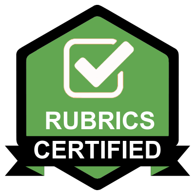 Rubric certified badge design
