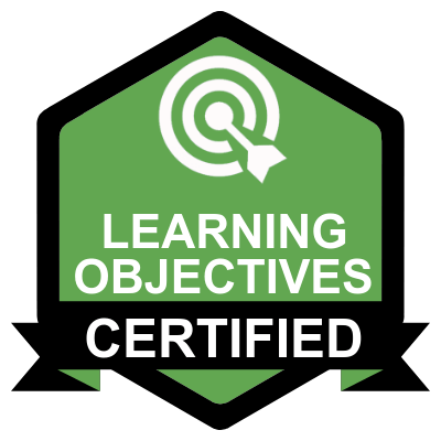 Learning Objectives certified